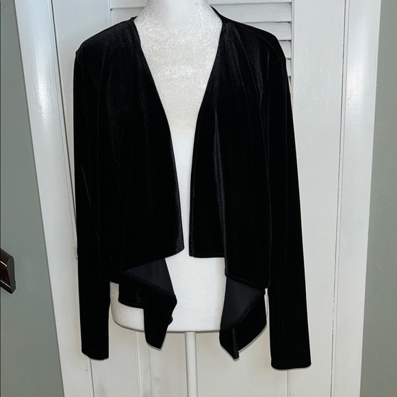 Tommy Hilfiger Tops - Tommy Hilfiger Velvet Open Cardigan Size Large
